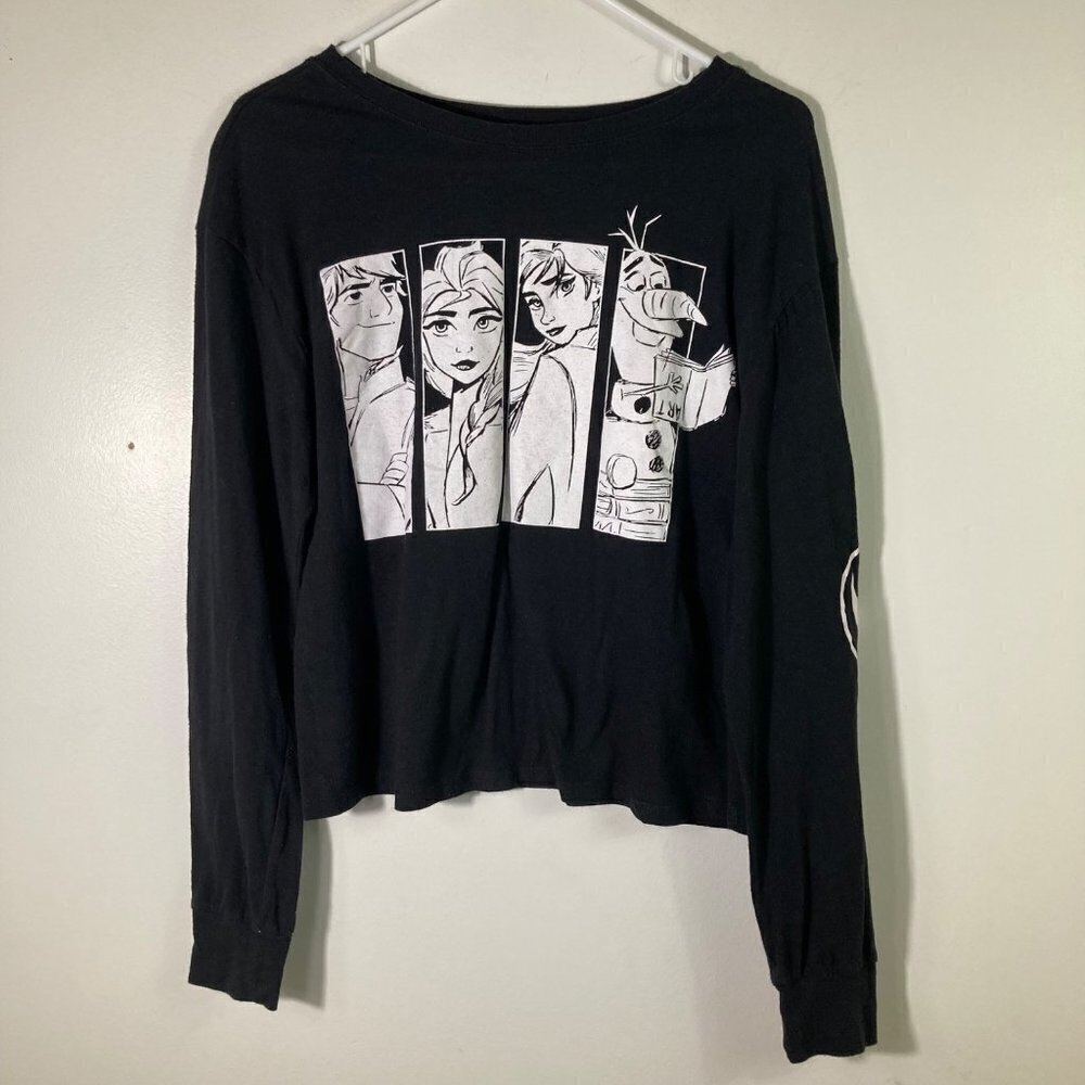 Girls Disney‎ Frozen II Graphic Tee Black White L